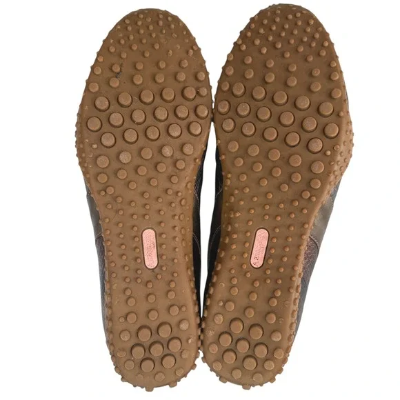 Aerogreen Italy Women Leather Spikeless Golf Shoes Size 8 Gold Snakeskin Luxury - Picture 10 of 16